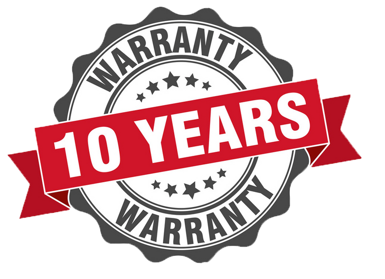 10 Year Manufacturer Warranty