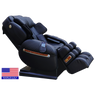 Luraco i9 Max Plus massage chair in Black, reclined, three-quarter view – photo 1