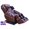 Luraco i9 Max Plus massage chair in Chocolate, reclined, three-quarter view – photo 3