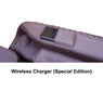 Close-up of the wireless phone charger pocket on the armrest of the Special Edition i9 Max Plus massage chair – photo 12